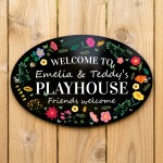 Personalised Playhouse Sign Garden Den Playroom Acrylic Sign