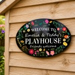 Personalised Playhouse Sign Garden Den Playroom Acrylic Sign