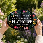 Personalised Playhouse Sign Garden Den Playroom Acrylic Sign