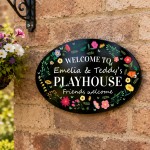 Personalised Playhouse Sign Garden Den Playroom Acrylic Sign