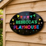 Personalised Play House Sign For Garden Den Playroom Sign