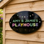 Personalised Childs Playhouse Sign For Garden Shed Hanging Sign Personalised Childs Playhouse Sign For Garden Shed Hanging Sign