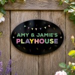 Personalised Childs Playhouse Sign For Garden Shed Hanging Sign Personalised Childs Playhouse Sign For Garden Shed Hanging Sign
