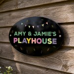 Personalised Childs Playhouse Sign For Garden Shed Hanging Sign Personalised Childs Playhouse Sign For Garden Shed Hanging Sign