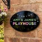 Personalised Childs Playhouse Sign For Garden Shed Hanging Sign Personalised Childs Playhouse Sign For Garden Shed Hanging Sign