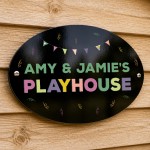 Personalised Childs Playhouse Sign For Garden Shed Hanging Sign Personalised Childs Playhouse Sign For Garden Shed Hanging Sign