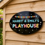 Childs Playhouse Sign Personalised Garden Shed Hanging Sign Childs Playhouse Sign Personalised Garden Shed Hanging Sign