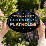 Childs Playhouse Sign Personalised Garden Shed Hanging Sign Childs Playhouse Sign Personalised Garden Shed Hanging Sign