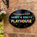 Childs Playhouse Sign Personalised Garden Shed Hanging Sign Childs Playhouse Sign Personalised Garden Shed Hanging Sign