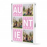 Personalised Auntie Gift Acrylic Photo Block From Niece Nephew