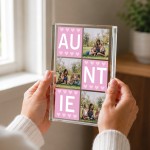 Personalised Auntie Gift Acrylic Photo Block From Niece Nephew