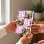 Personalised Auntie Gift Acrylic Photo Block From Niece Nephew