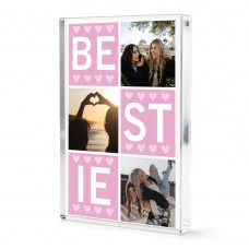 Personalised Best Friend Gift Bestie Acrylic Photo Block