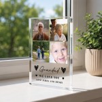 Personalised Grandad Gift Acrylic Photo Block Fathers Day Gift