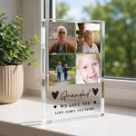 Personalised Grandad Gift Acrylic Photo Block Fathers Day Gift