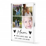 Personalised Mum Gift Acrylic Photo Block Mothers Day Birthday