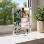 Personalised Mum Gift Acrylic Photo Block Mothers Day Birthday