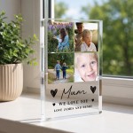Personalised Mum Gift Acrylic Photo Block Mothers Day Birthday