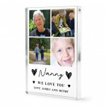 Personalised Nanny Gift Acrylic Photo Block Birthday Gift Personalised Nanny Gift Acrylic Photo Block Birthday Gift