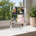 Personalised Nanny Gift Acrylic Photo Block Birthday Gift Personalised Nanny Gift Acrylic Photo Block Birthday Gift