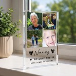 Personalised Nanny Gift Acrylic Photo Block Birthday Gift Personalised Nanny Gift Acrylic Photo Block Birthday Gift