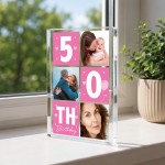 50th Birthday Gift Personalised Photo Block For Mum Nan Auntie 50th Birthday Gift Personalised Photo Block For Mum Nan Auntie