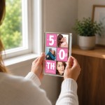 50th Birthday Gift Personalised Photo Block For Mum Nan Auntie 50th Birthday Gift Personalised Photo Block For Mum Nan Auntie