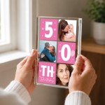 50th Birthday Gift Personalised Photo Block For Mum Nan Auntie 50th Birthday Gift Personalised Photo Block For Mum Nan Auntie