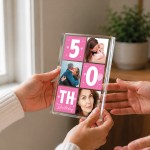 50th Birthday Gift Personalised Photo Block For Mum Nan Auntie 50th Birthday Gift Personalised Photo Block For Mum Nan Auntie