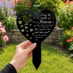 Robin Memorial Garden Stake Heart Remembrance Grave Plaque