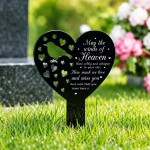 Robin Memorial Garden Stake Heart Remembrance Grave Plaque