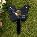 Personalised Pet Memorial Butterfly Stake with Photo Custom Dog Personalised Pet Memorial Butterfly Stake with Photo Custom Dog