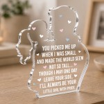 Father Daughter Acrylic Plaque Dad Gift 15x15cm Father Daughter Acrylic Plaque Dad Gift 15x15cm