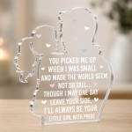 Father Daughter Acrylic Plaque Dad Gift 15x15cm Father Daughter Acrylic Plaque Dad Gift 15x15cm