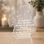 Father Daughter Acrylic Plaque Dad Gift 15x15cm Father Daughter Acrylic Plaque Dad Gift 15x15cm