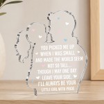 Father Daughter Acrylic Plaque Dad Gift 15x15cm Father Daughter Acrylic Plaque Dad Gift 15x15cm
