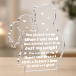 Father Daughter Acrylic Plaque 15x15cm Freestanding Keepsake