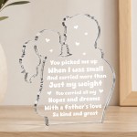 Father Daughter Acrylic Plaque 15x15cm Freestanding Keepsake