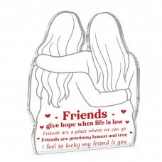 Best Friend Gift Freestanding Acrylic Plaque Friendship Gift