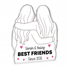 Personalised Best Friend Gift Freestanding Acrylic Plaque