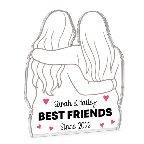 Personalised Best Friend Gift Freestanding Acrylic Plaque Personalised Best Friend Gift Freestanding Acrylic Plaque