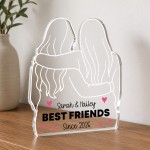 Personalised Best Friend Gift Freestanding Acrylic Plaque Personalised Best Friend Gift Freestanding Acrylic Plaque