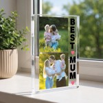 Personalised Mum Gift Photo Acrylic Plaque Mothers Day Birthday