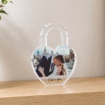 Personalised Heart Photo Plaque Gift for Couples Anniversary Personalised Heart Photo Plaque Gift for Couples Anniversary
