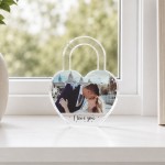 Personalised Heart Photo Plaque Gift for Couples Anniversary Personalised Heart Photo Plaque Gift for Couples Anniversary