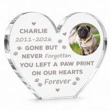 Personalised Pet Memorial Plaque With Custom Photo Name and Year