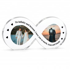 Personalised Infinity Photo Acrylic Plaque Gift for Boyfriend
