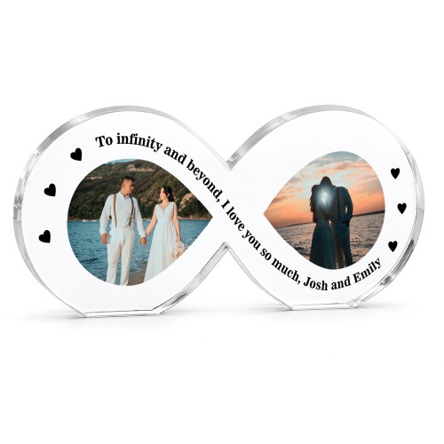 Personalised Infinity Photo Acrylic Plaque Gift for Boyfriend Personalised Infinity Photo Acrylic Plaque Gift for Boyfriend