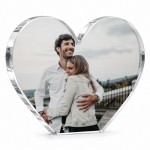 Personalised Photo Heart Plaque Custom Acrylic Keepsake Gift