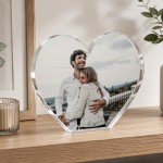 Personalised Photo Heart Plaque Custom Acrylic Keepsake Gift
